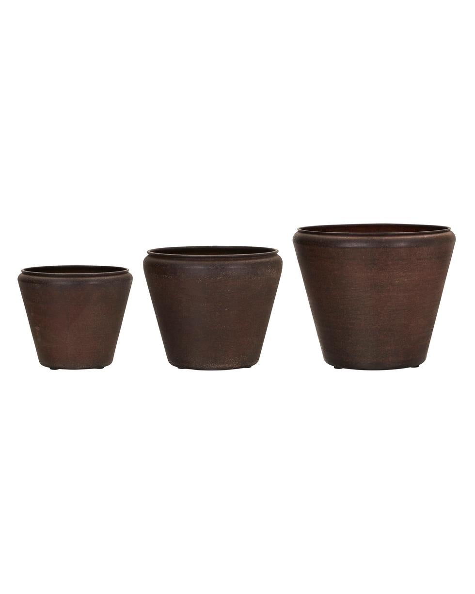 Funnel planter - Antique brown