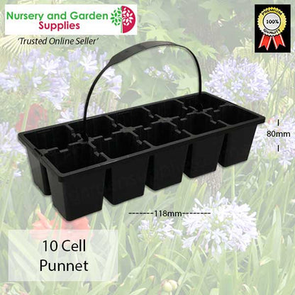 10 cell Seedling Punnet with optional handle