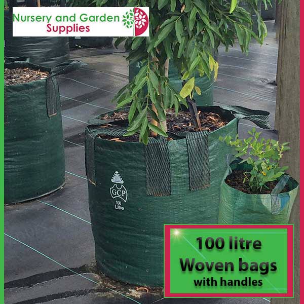 100 litre Woven Planter Bag with handles