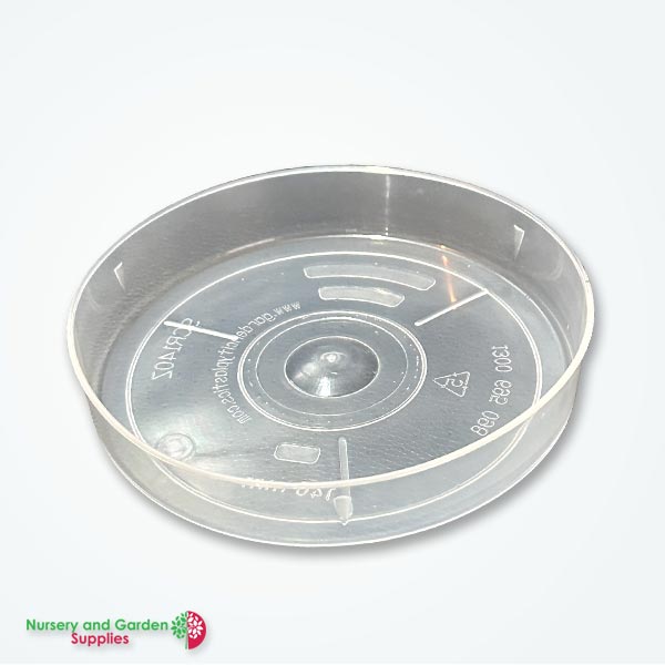 Saucer to suit 125 & 150mm Pots Clear