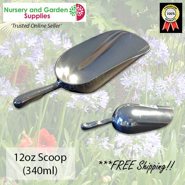 160mm Potting Scoop 12oz ALUMINIUM - for more go to nurseryandgardensupplies.co.nz