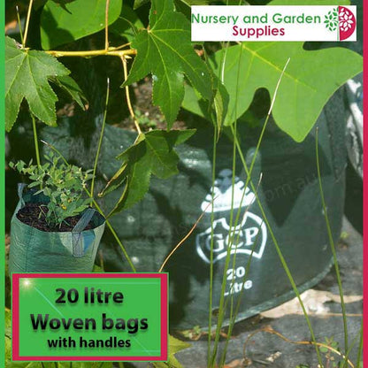 20 litre Woven Planter Bag with handles
