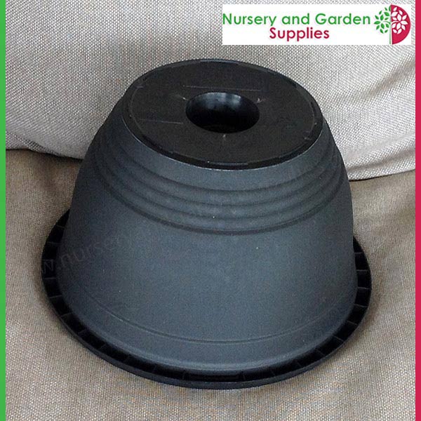200mm Hanging Basket Black saucerless at Nursery and Garden Supplies NZ - for more info go to nurseryandgardensupplies.co.nz