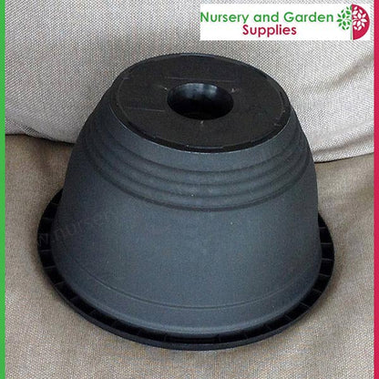 200mm Hanging Basket Black saucerless at Nursery and Garden Supplies NZ - for more info go to nurseryandgardensupplies.co.nz