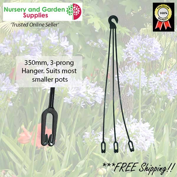 Clip on Plant Hanger small 350mm Black