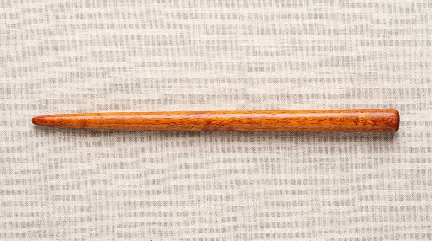 Handcrafted Premium Mahogany Hair Stick (Amber-Orange Variation)/Hairpin/Hair Wand