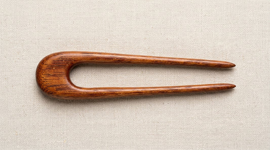 Handcrafted Native Kwila Wood Hair Fork / U-Shaped French Hair Pin