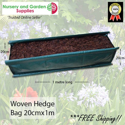 40 litre Woven Hedge Planter Bags (20cm X 1m)