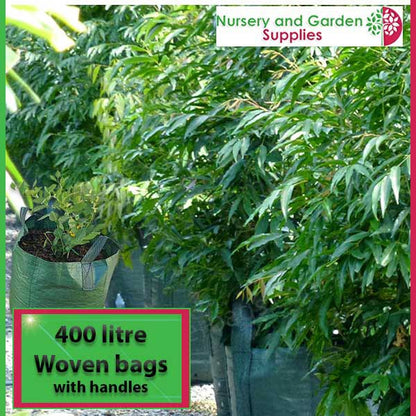 400 litre Woven Planter Bag with handles