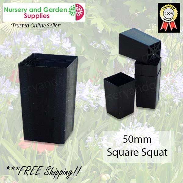 50mm Square Squat Tube Black