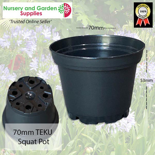 70mm Squat Pot Black
