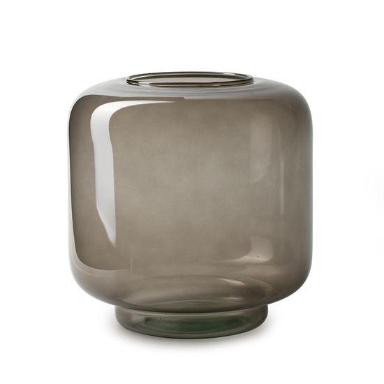 Round Glass Vase 'Anthracite'