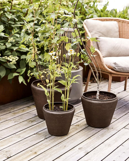 Funnel planter - Antique brown