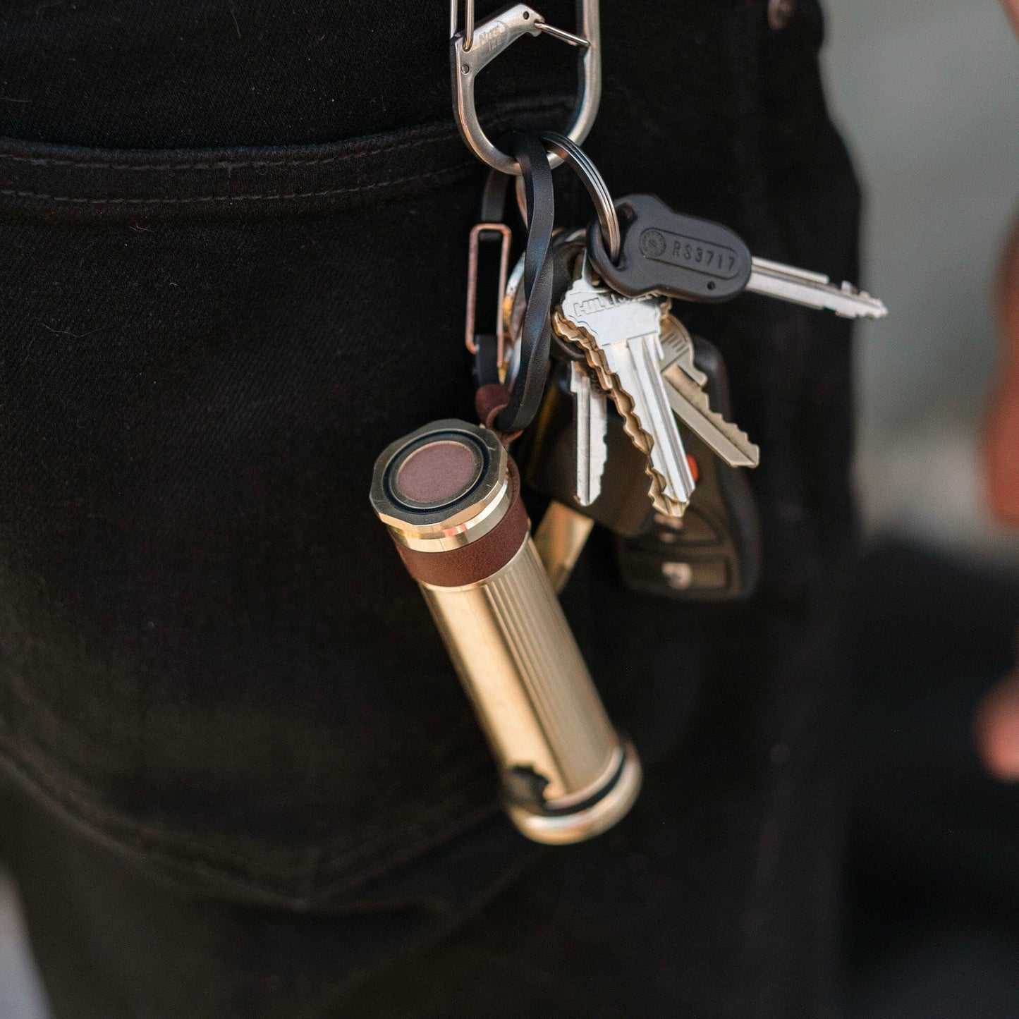 Mini flashlight in Brass