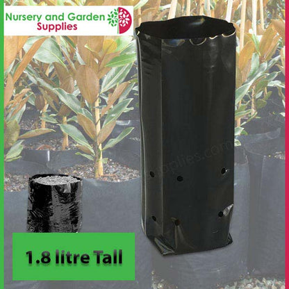 1.8 litre TALL Poly PB3 Planter Bags - Premium Grade