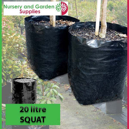 20 litre SQUAT Poly PB36 Planter Bags - Premium Grade