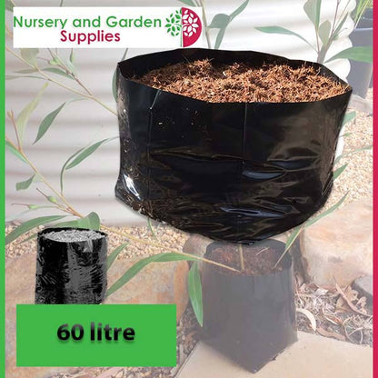 60 litre SQUAT Poly PB110 Planter Bags - Premium Grade