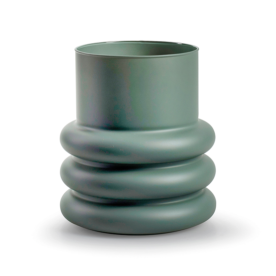 Ribster Vase (Matte Green)