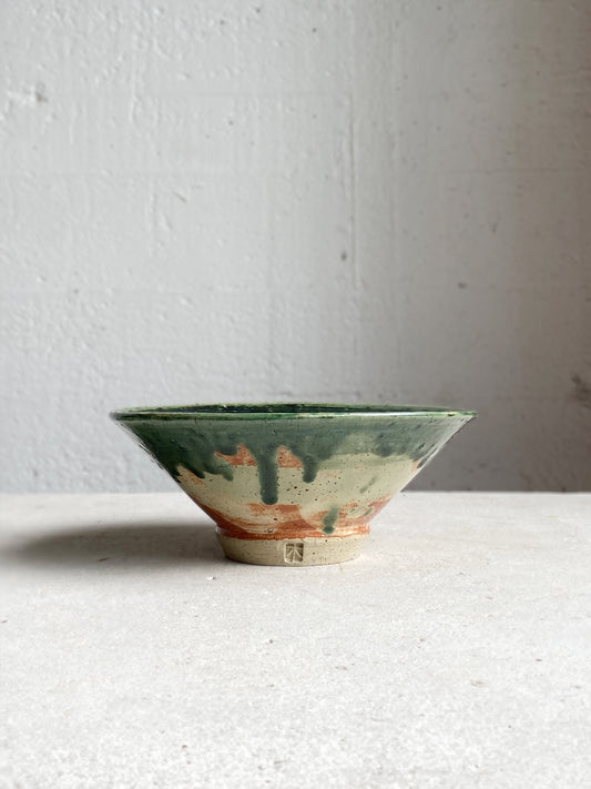 Etched Shallow Bowl