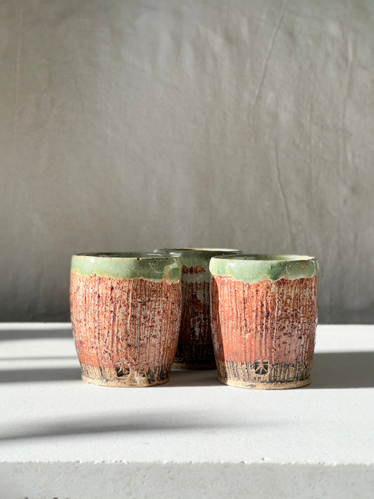 Ginger Textured Beakers