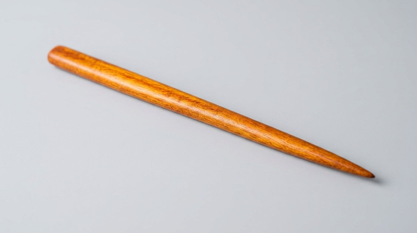 Handcrafted Premium Mahogany Hair Stick (Golden-Orange Variation)/Hairpin/Hair Wand