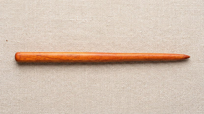 Handcrafted Premium Mahogany Wood Hairpin (Reddish-Orange Variation)