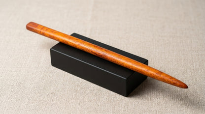 Handcrafted Premium Mahogany Hair Stick (Amber-Orange Variation)/Hairpin/Hair Wand
