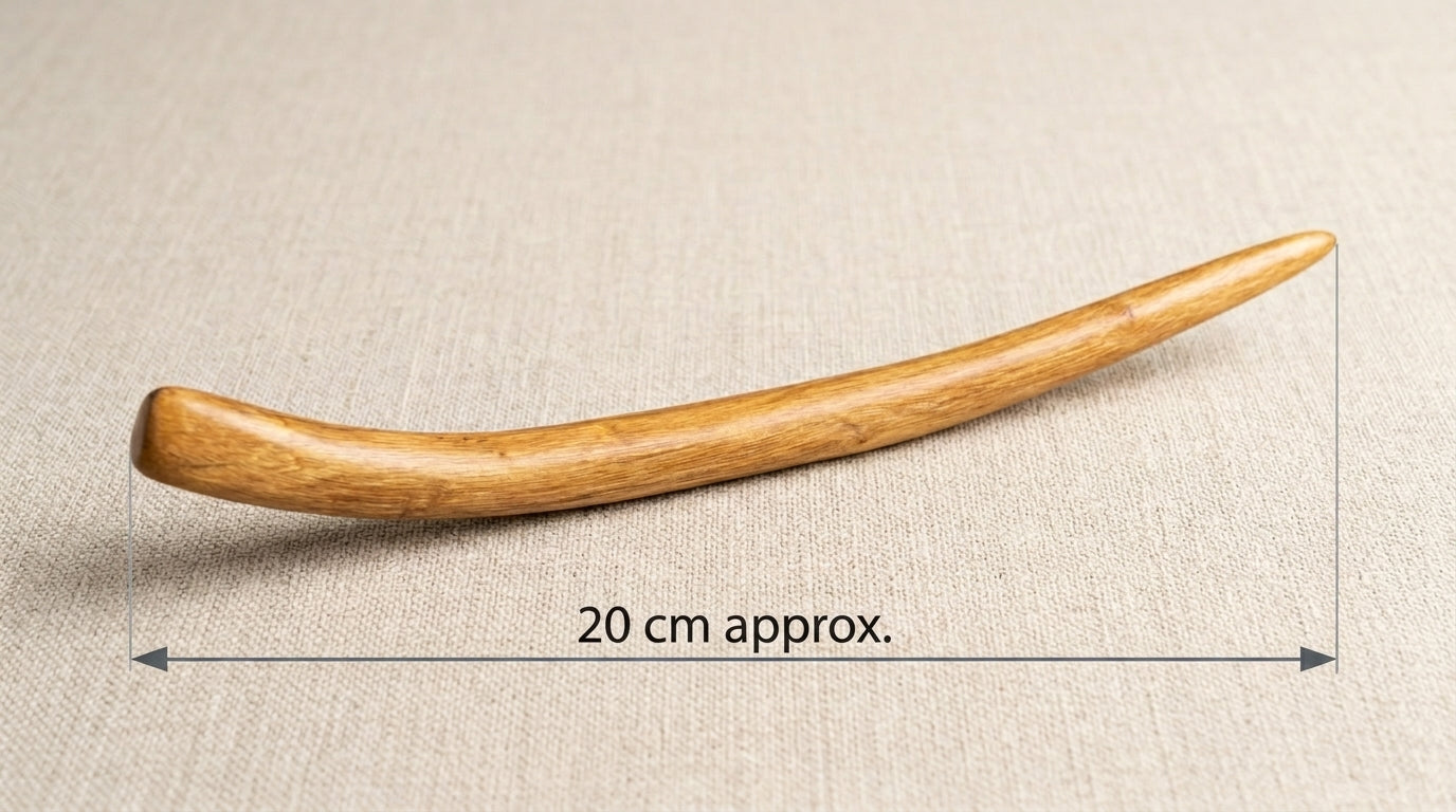 Handcrafted Gently Curved Olivewood Hair Stick/Hairpin/Hair Wand
