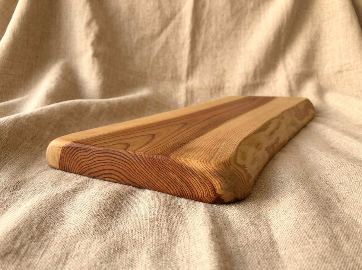 A Beautiful Massive Piece: Unique Handcrafted One-Piece Solid Macrocarpa Cutting & Serving Board with a 30ml tin of wood-conditioner