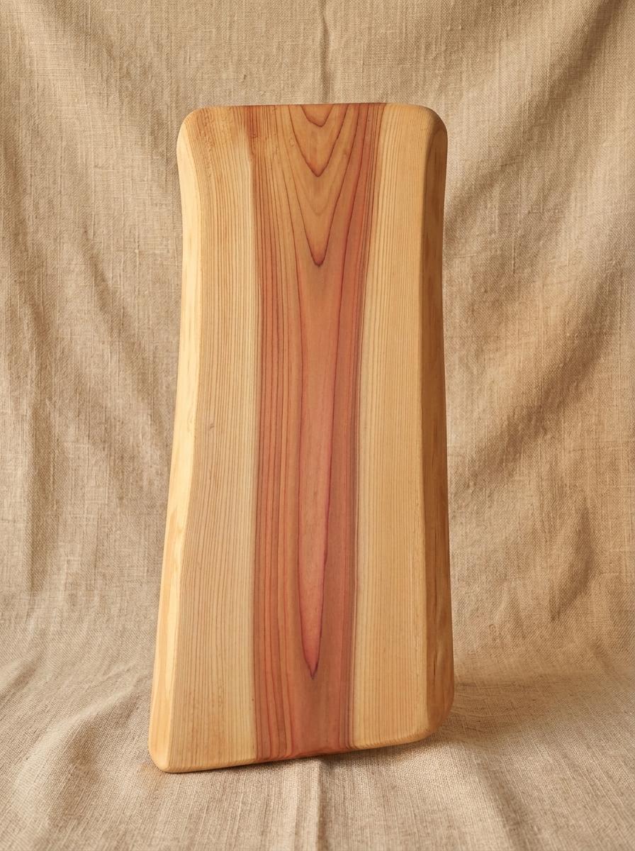 A Beautiful Massive Piece: Unique Handcrafted One-Piece Solid Macrocarpa Cutting & Serving Board with a 30ml tin of wood-conditioner