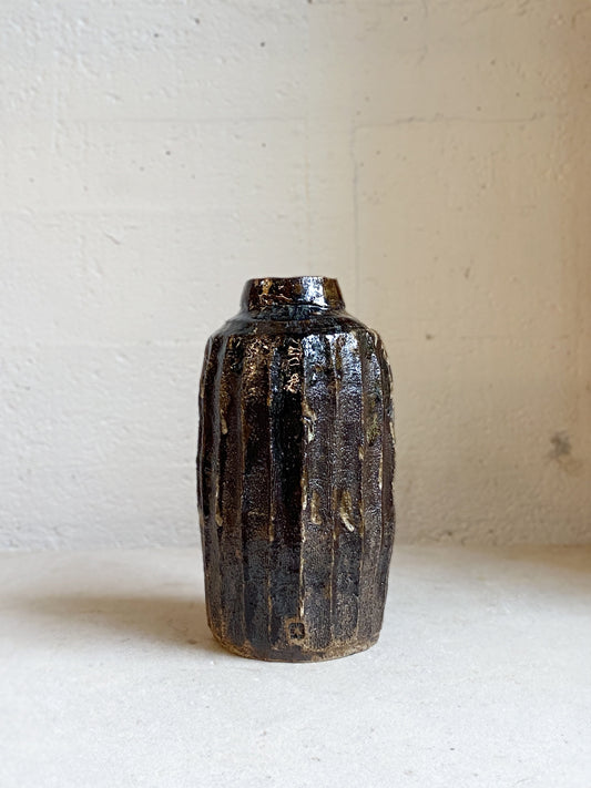 Fluted Stoneware Vase