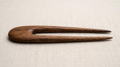 Handcrafted Recycled Teak Wood Hair Fork / U-Shaped Hairpin