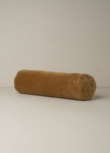 Velvet structured bolster cushion