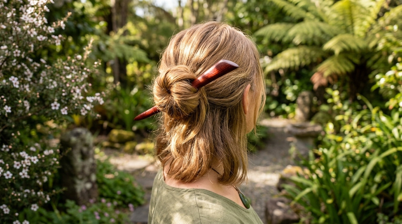 Handcrafted Premium Jarrah Hair Stick/Hairpin/Hair Wand